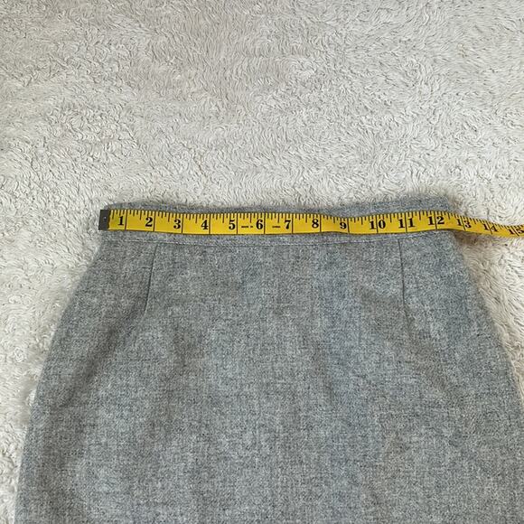 Vintage 80s Cristina's grey wool blend button slit pencil skirt, 7 or 8 - Picture 6 of 8
